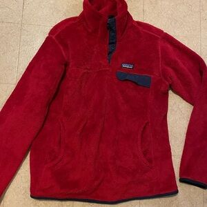 Patagonia Women's Re-Tool Snap-T fleece Pullover red size Large